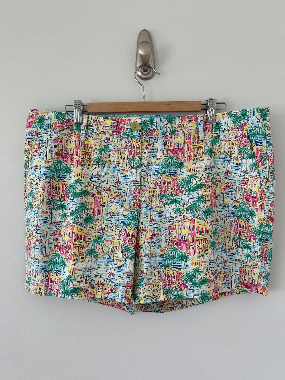 Talbots Girlfriend Chinos Palm Beach Print Sz 16wp EUC